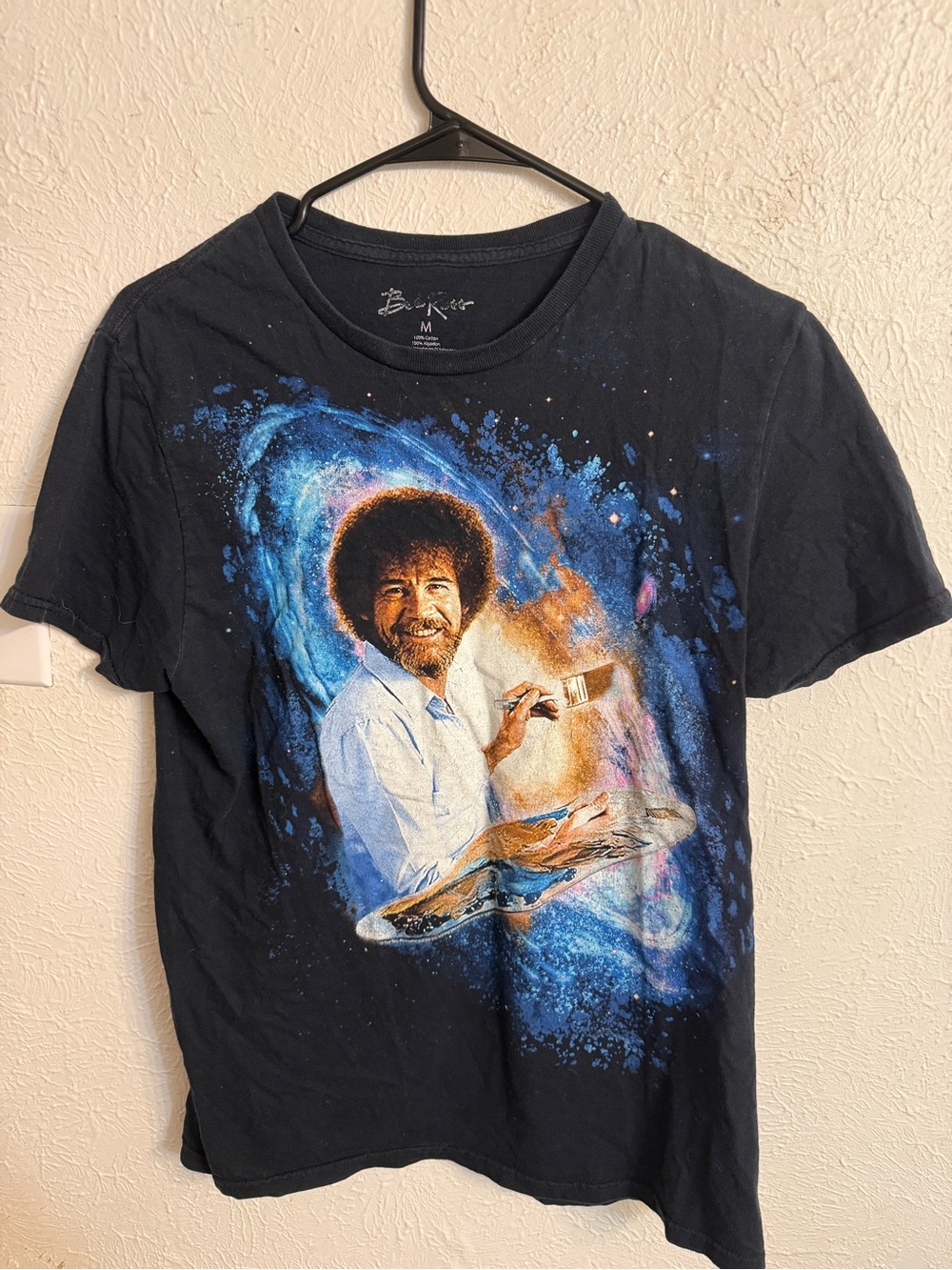 Bob Ross Black Graphic Short-Sleeve Men’s T-Shirt